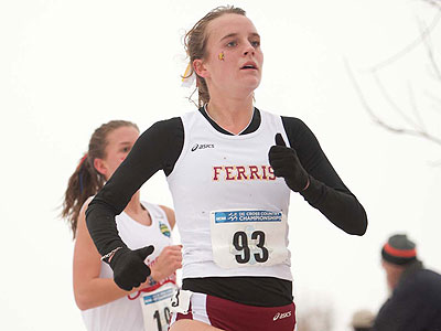 Ferris State's Tina Muir placed 11th for the Bulldogs at Saturday's nationals (Photo Courtesy Tim Sofranko)