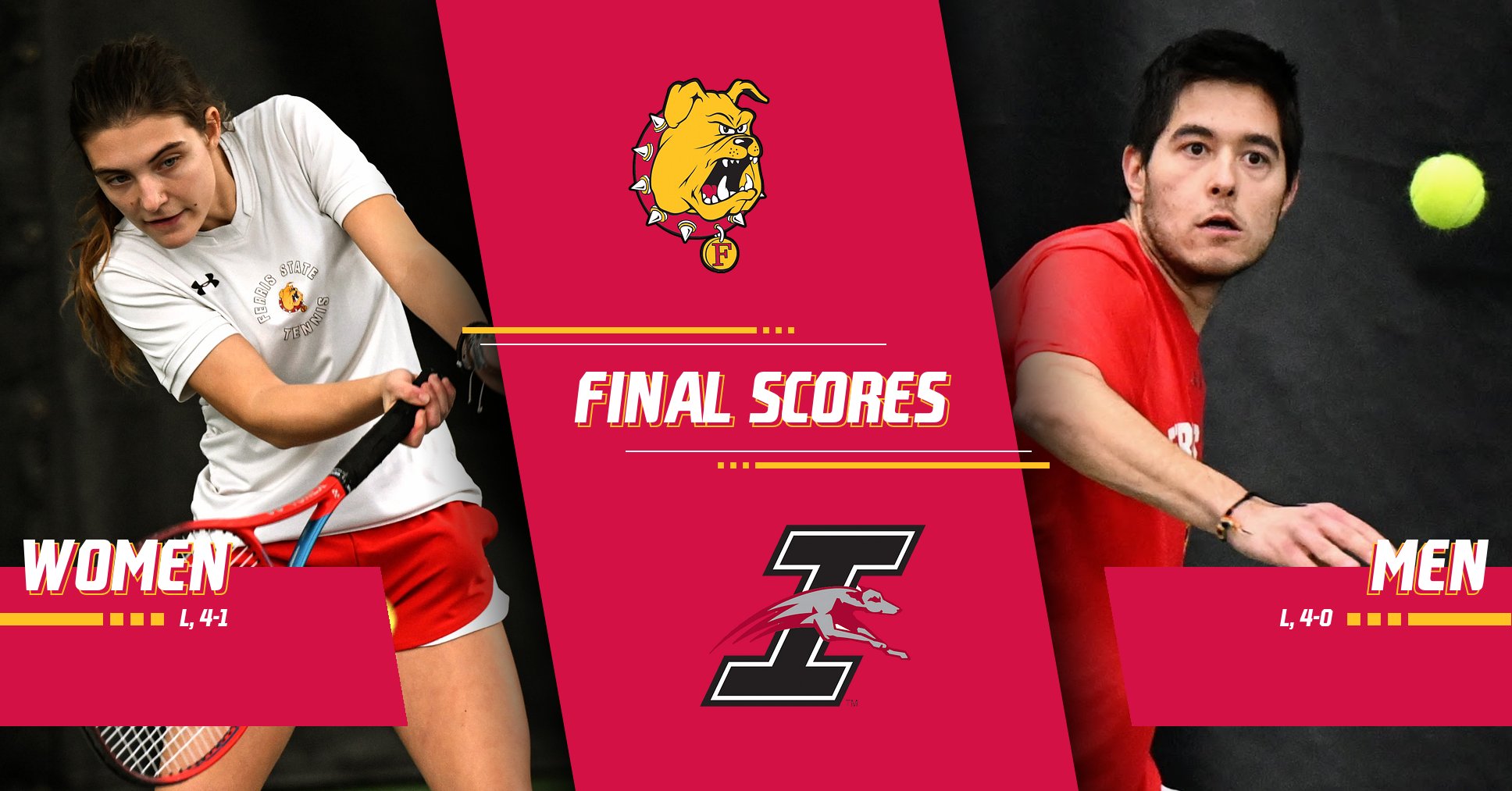 Ferris State Tennis Teams Battle Top 10 Ranked Indianapolis Squads To The Finish